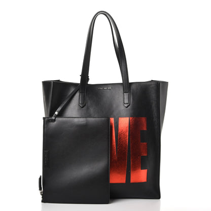 Givenchy Calfskin Love Print Shopper Tote Black 3 of 18