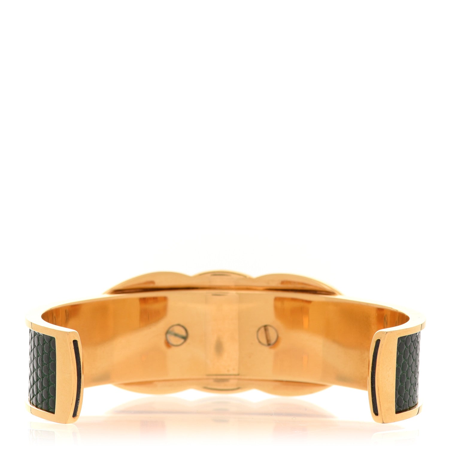 Hermes Lizard Cuff Vert Fonce 3 of 5