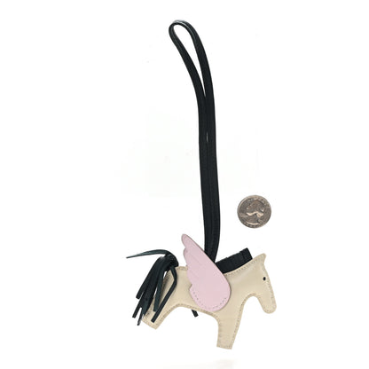 Hermes Milo Lambskin Grigri Rodeo Pegase Horse Bag Charm PM Craie Mauve Pale Vert Cypress 2 of 4