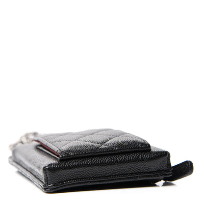 Chanel Caviar Quilted Zip Phone Case Black 4 of 6