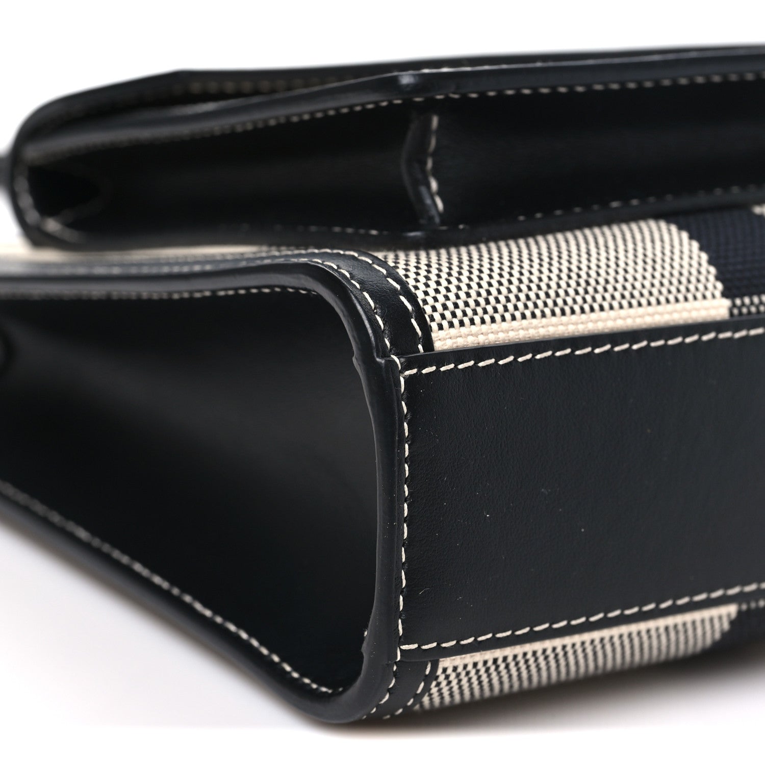 Burberry Smooth Calfskin Archive Canvas Check Mini Pocket Bag Butter Beige Black Butter Beige Black 8 of 9
