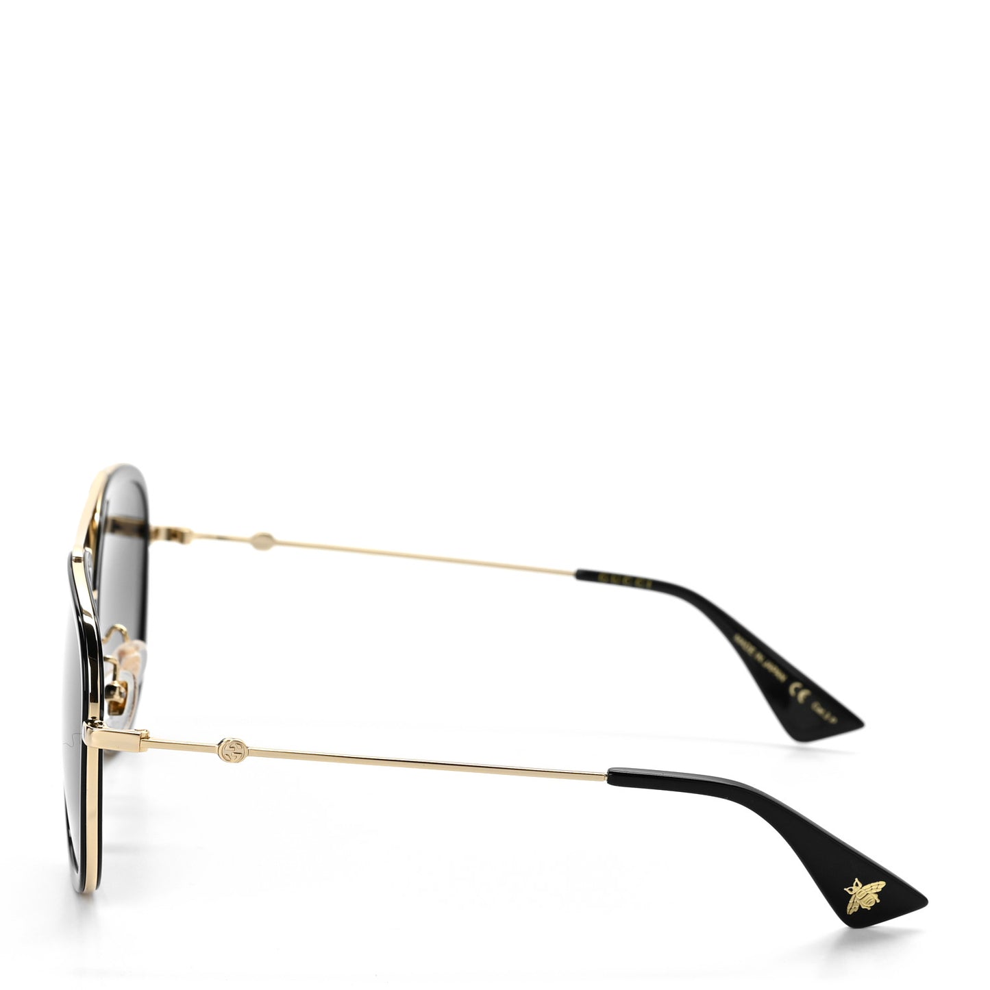 Aviator Sunglasses GG0062S Black Gold