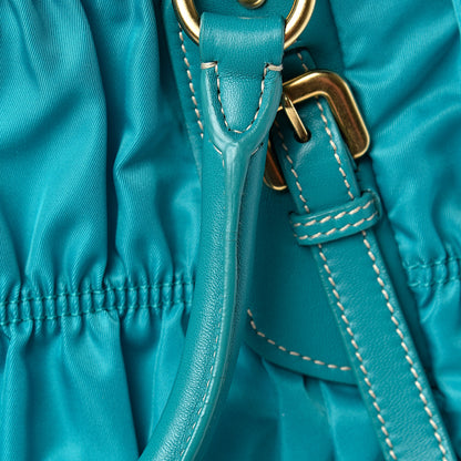 Prada Tessuto Nylon Gaufre Tote Turchese 10 of 12