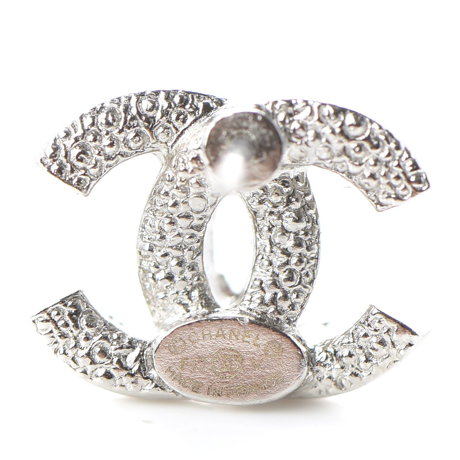 Chanel Crystal CC Earrings Silver 4 of 5