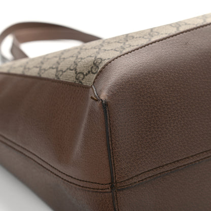 Gucci GG Supreme Monogram Web Ophidia Tote Brown 9 of 16