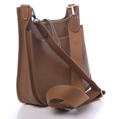Hermes Taurillon Clemence Evelyne III PM Gold 3 of 11