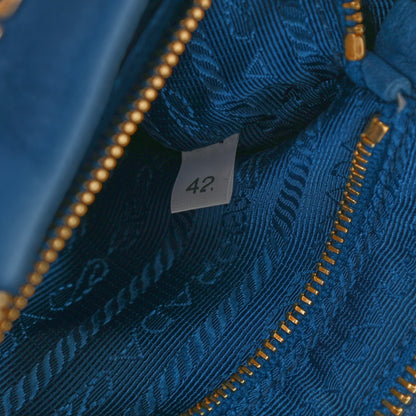 Prada Vitello Daino Wristlet Cobalto 8 of 8