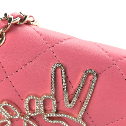 Chanel Lambskin Quilted Extra Mini V For Victory Flap Pink 11 of 12
