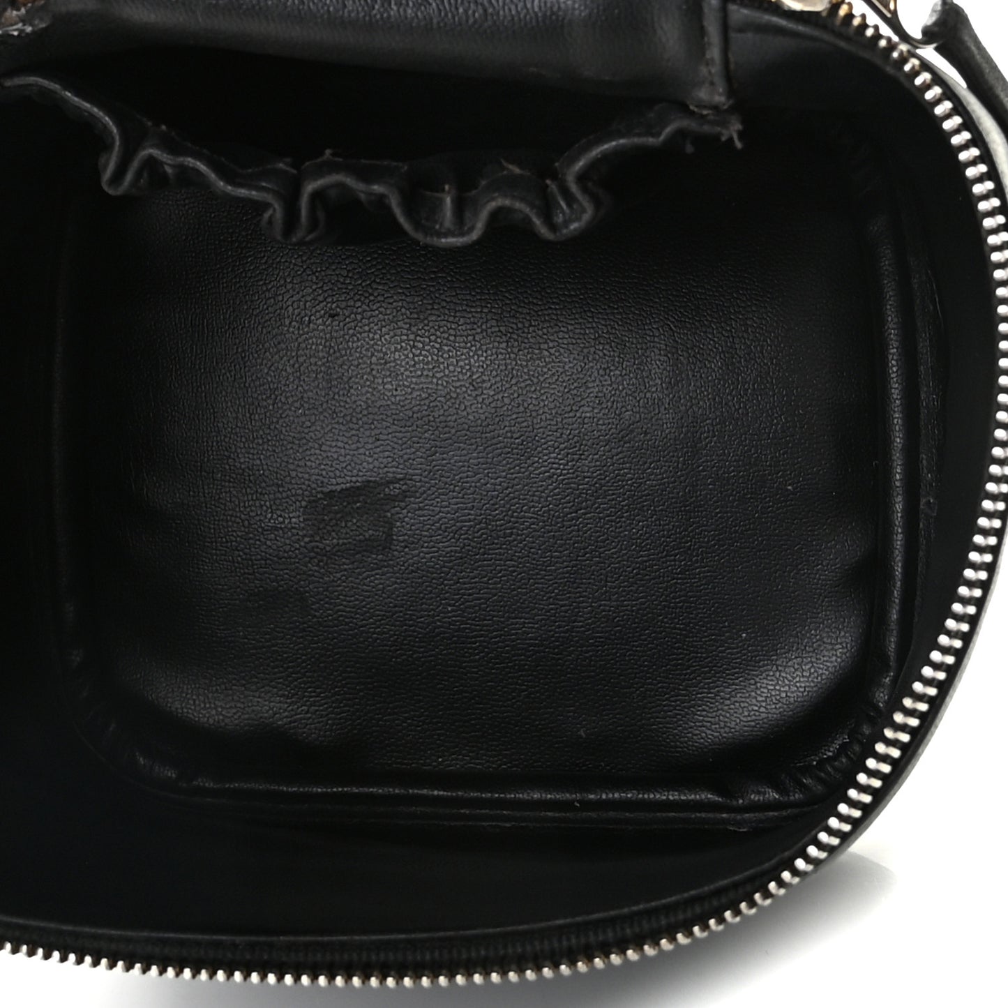 Lambskin Vanity Cosmetic Bag Black