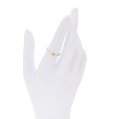 Christian Dior 18K Yellow Gold Diamond Mimirose Chain Ring 53 6.25 2 of 4