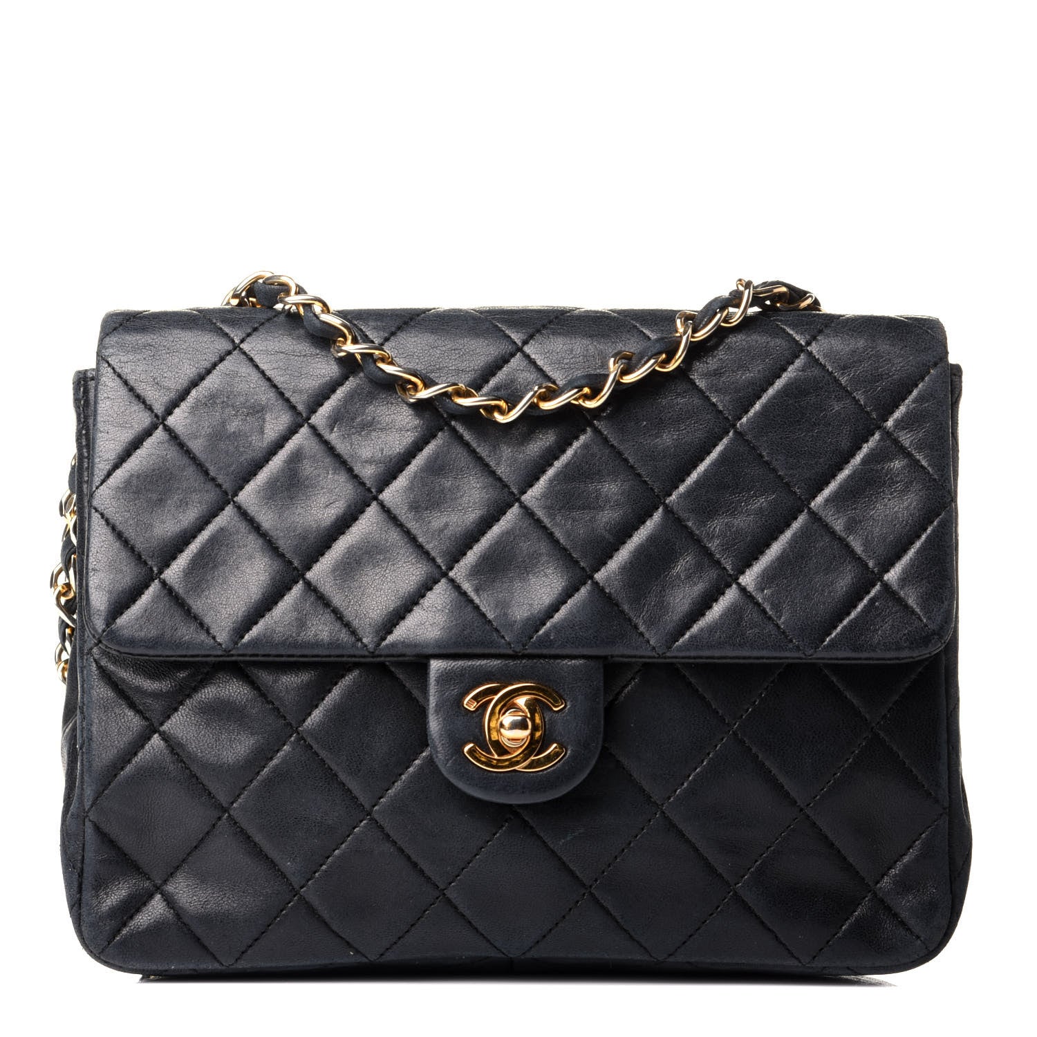Chanel Lambskin Quilted Mini Square Flap Black 1 of 9