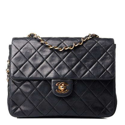 Chanel Lambskin Quilted Mini Square Flap Black 1 of 9