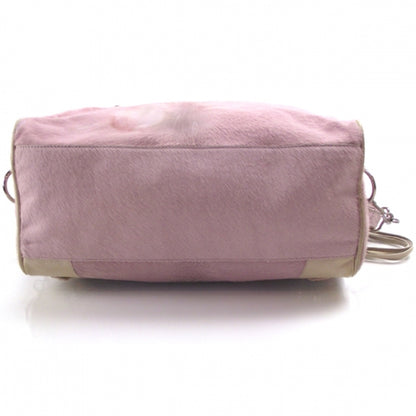 Balenciaga Pony Hair City Box Bag Pink 4 of 8