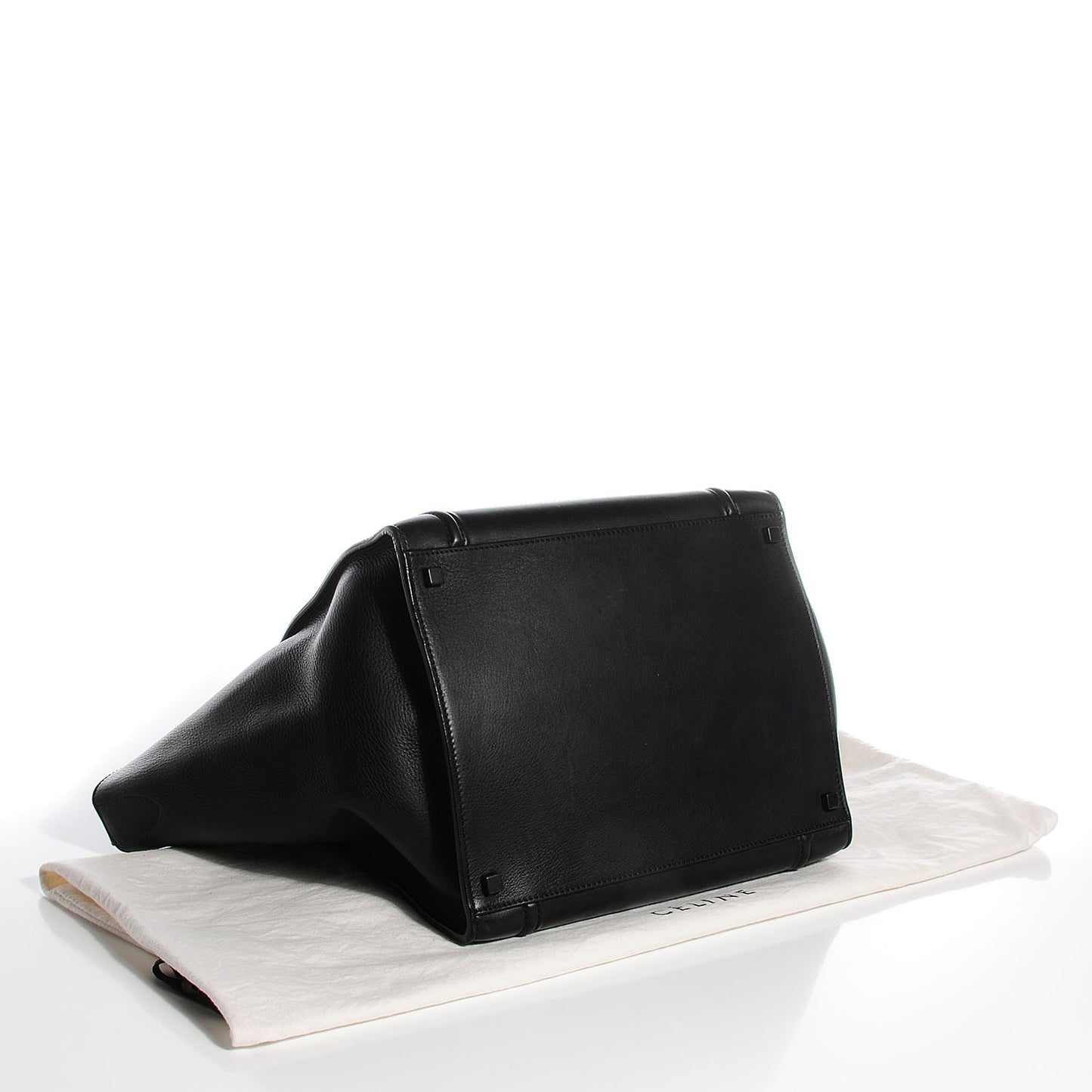 Supple Calfskin Medium Phantom Luggage Black