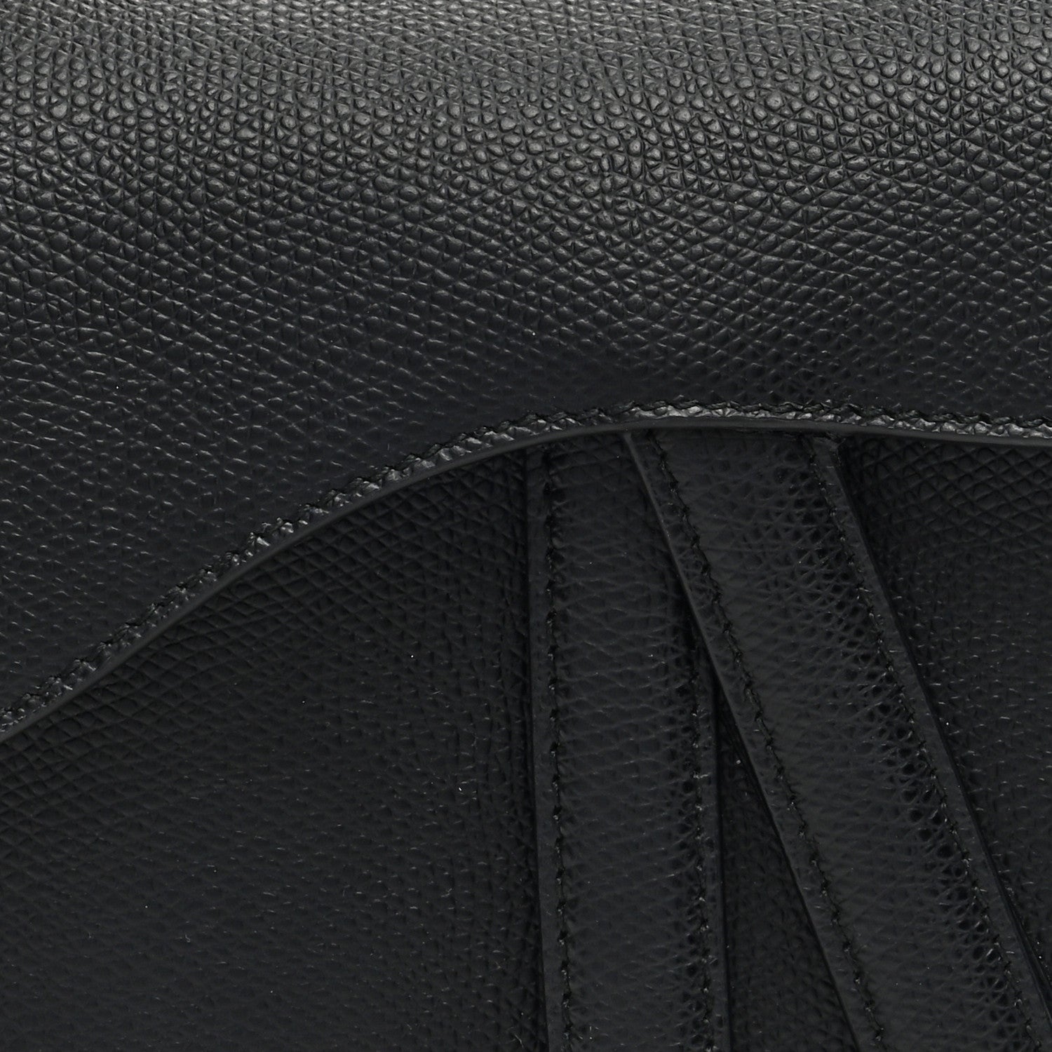 Christian Dior Grained Calfskin Mini Saddle Bag Black 7 of 9