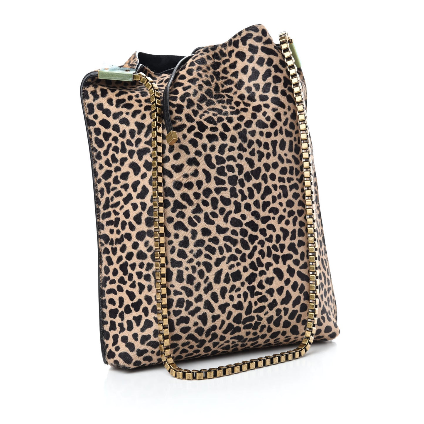 Pony Effect Calfskin Giraffe Print Small Suzanne Hobo Natural