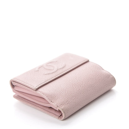 Chanel Caviar Timeless CC Compact French Wallet Pink 4 of 8