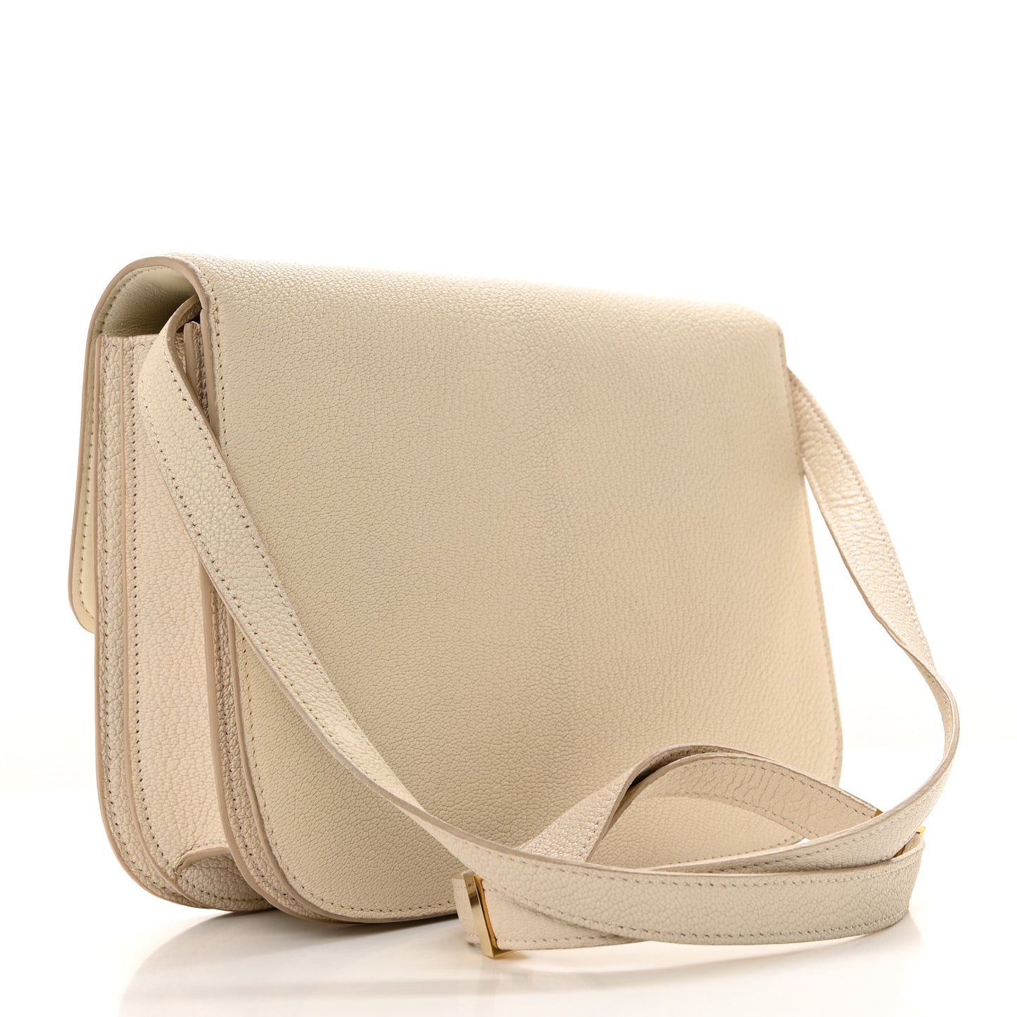 Liege Calfskin Medium Classic Box Flap Bag White