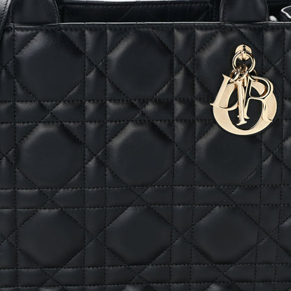 Christian Dior Calfskin Macro Cannage Medium Book Tote Black 7 of 10