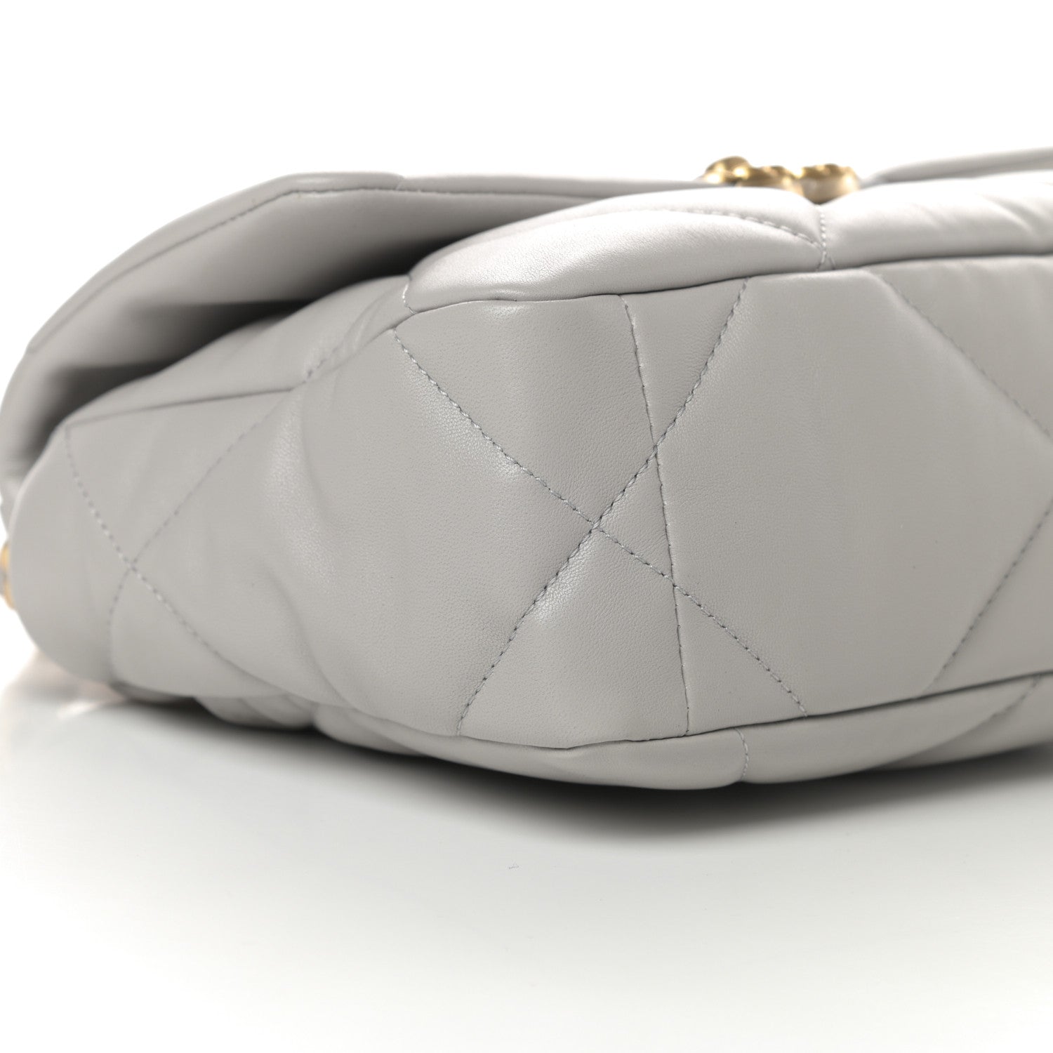 Chanel Lambskin Quilted Medium Chanel 19 Flap Grey 9 of 11