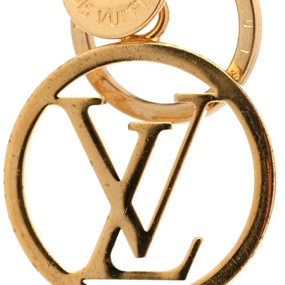Louis Vuitton Metal LV Circle Bag Charm Key Holder Gold 6 of 6