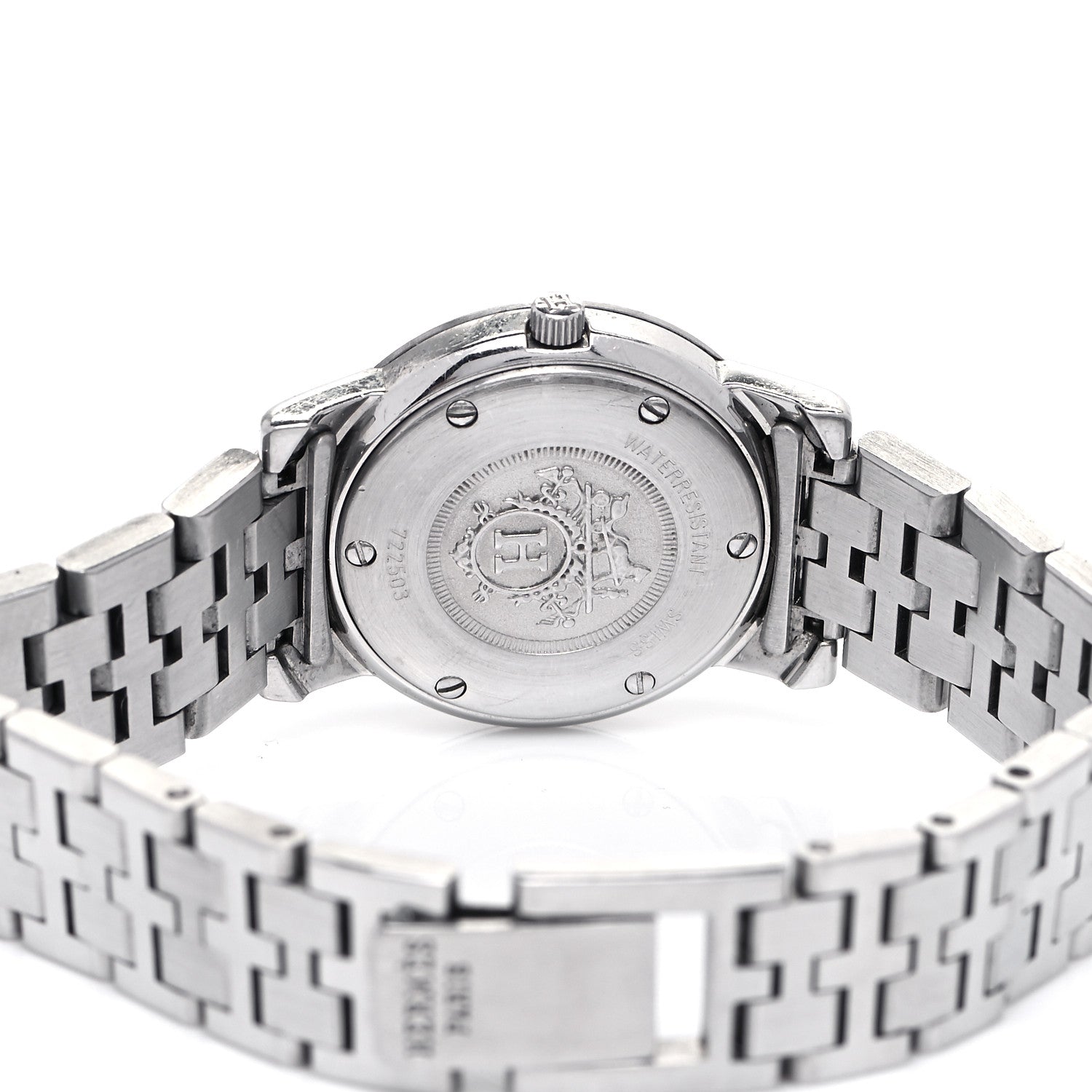 Hermes Stainless Steel 26mm Clipper Roman Quartz Watch 4 of 6