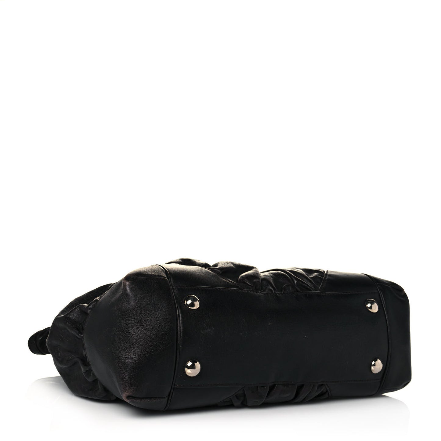 Horsebit Embossed Full Moon Tote Black