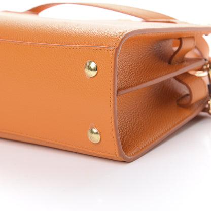 Burberry Grainy Calfskin Mini Title Bag Orange 9 of 10