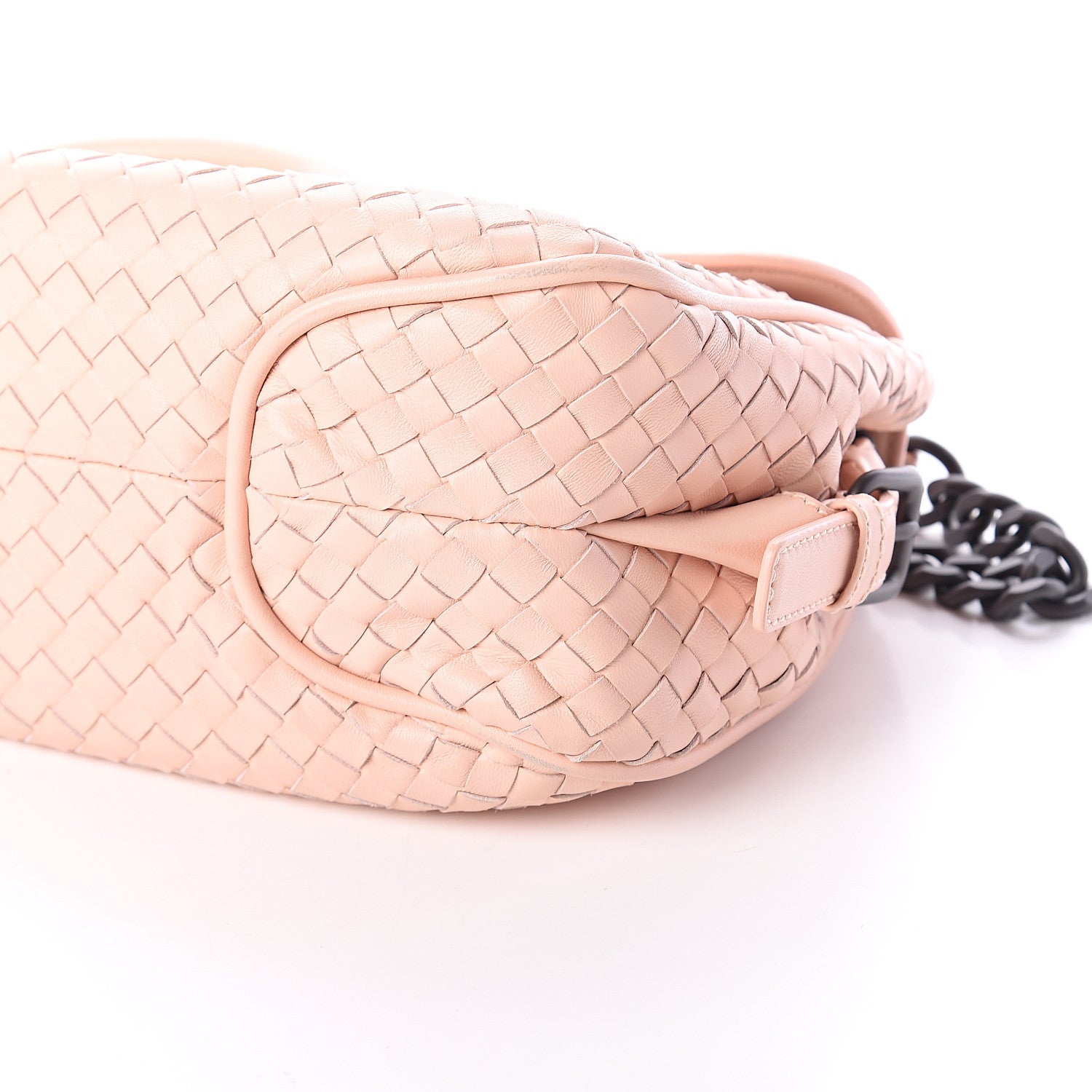 Bottega Veneta Nappa Intrecciato Rialto Shoulder Bag Flamingo 8 of 8