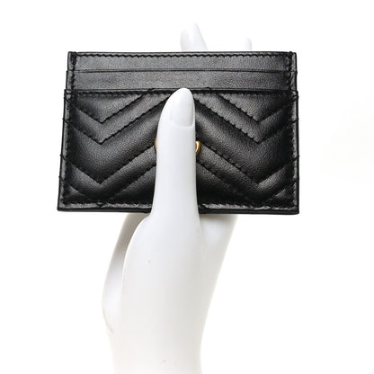 Gucci Calfskin Matelasse GG Marmont Card Holder Black 3 of 7
