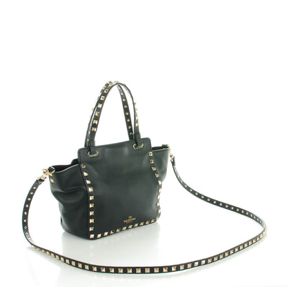 Valentino Garavani Vitello Mini Rockstud Tote Black 3 of 7