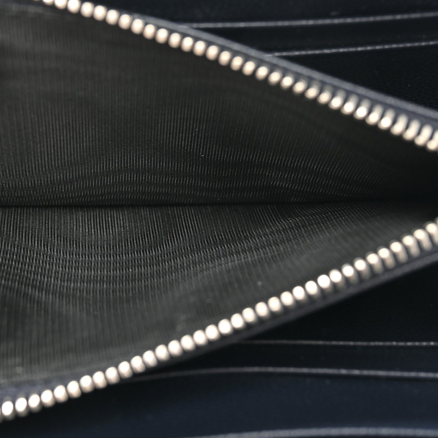 Grain De Poudre Matelasse Chevron Monogram Small Zip Around Wallet Deep Marine