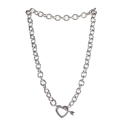 Tiffany Sterling Silver Heart and Arrow Toggle Necklace 4 of 5