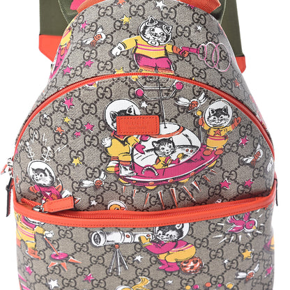 Gucci GG Supreme Monogram Space Cats Childrens Backpack 8 of 10