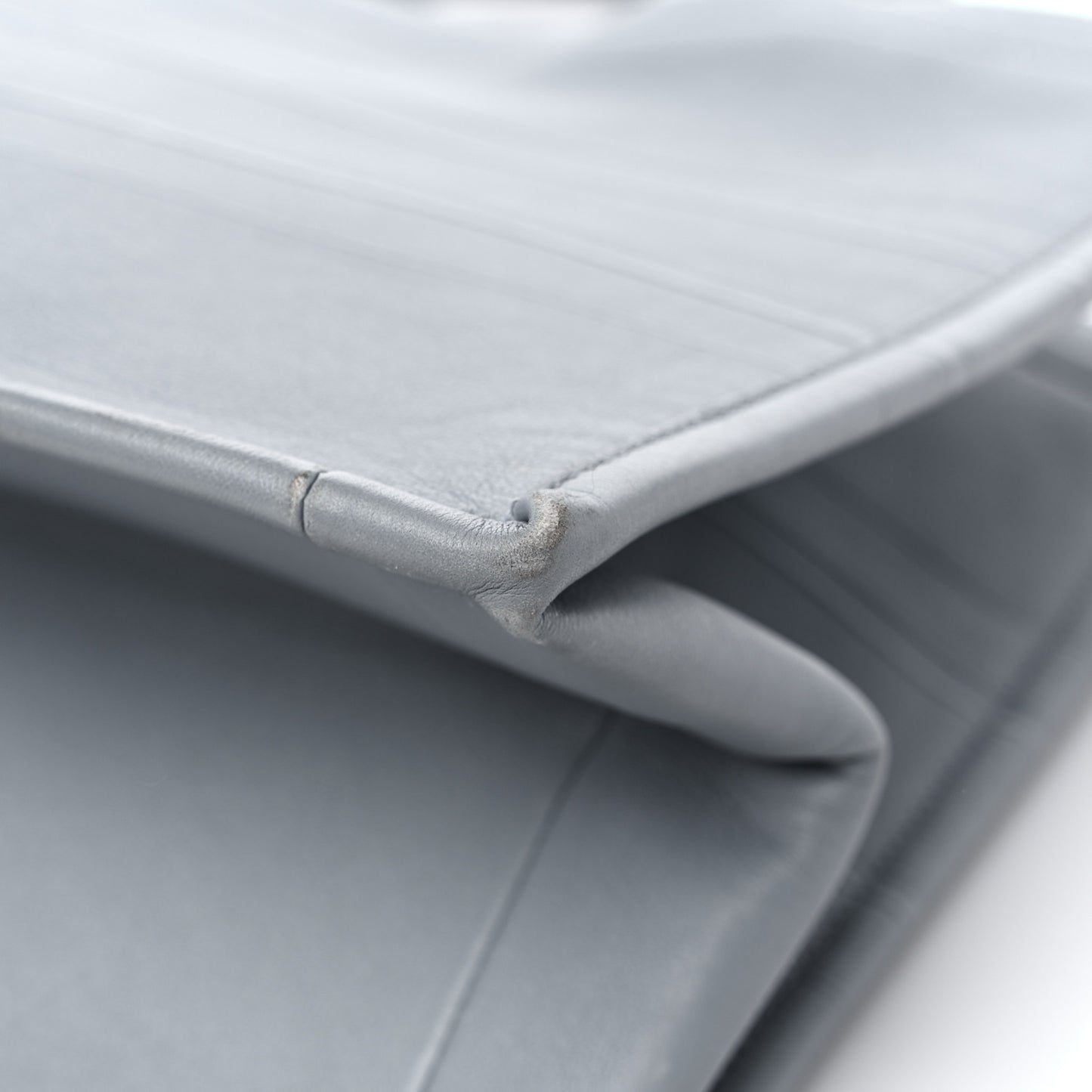 Calfskin Embossed Medium Book Tote Grey