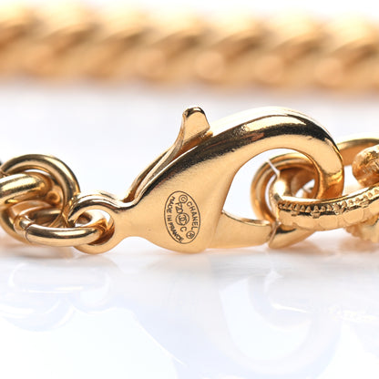Chanel Metal CC Tags Pendant Choker Gold Pink 4 of 5
