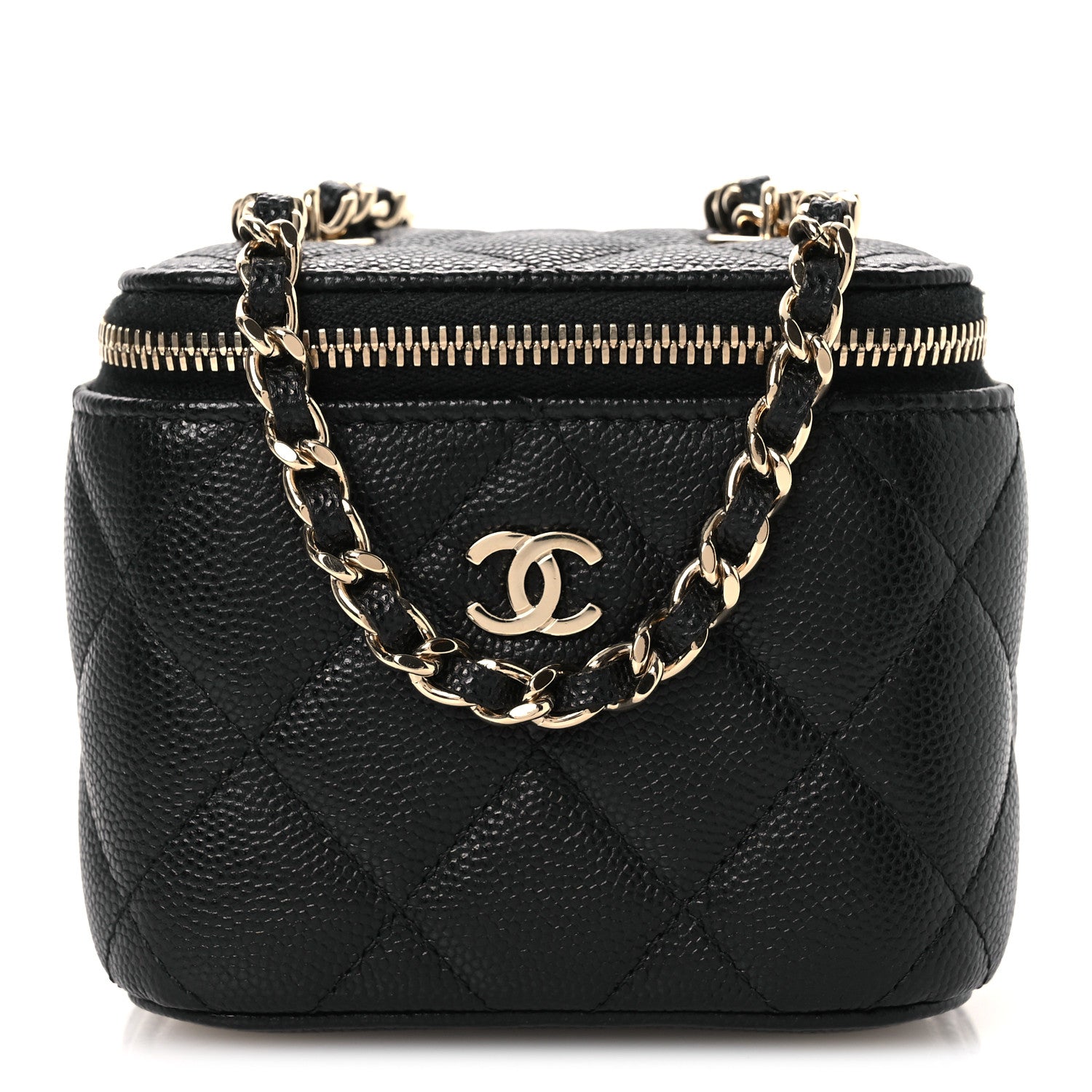 Chanel Caviar Quilted Mini Vanity Case With Chain Black 1 of 11