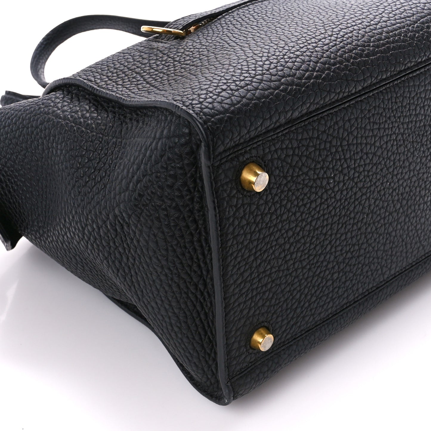 Bullhide Calfskin Medium Ring Bag Black