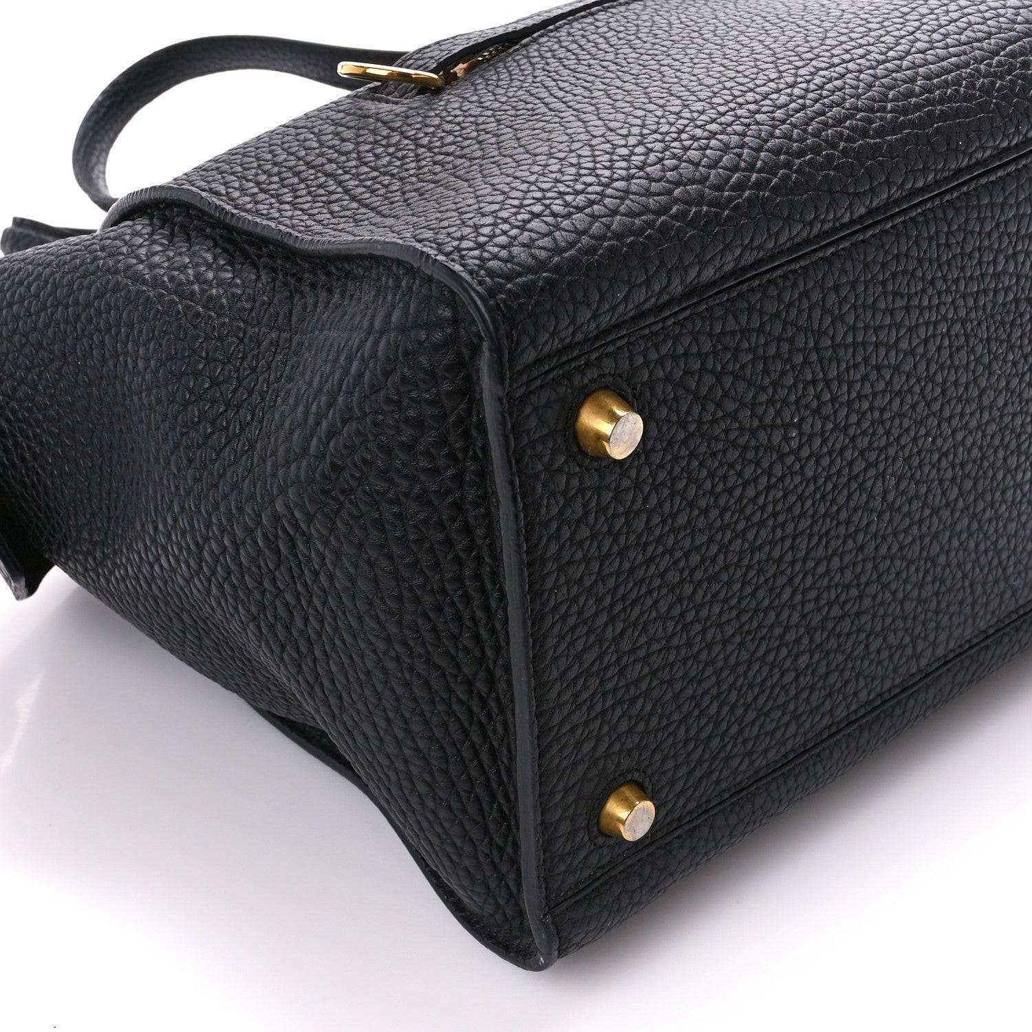 Celine Bullhide Calfskin Medium Ring Bag Black 8 of 13