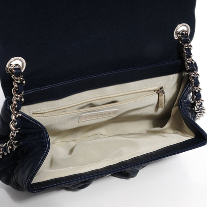 Chanel Washed Lambskin Chain Around Medium Messenger Bag Navy Blue 5 of 9