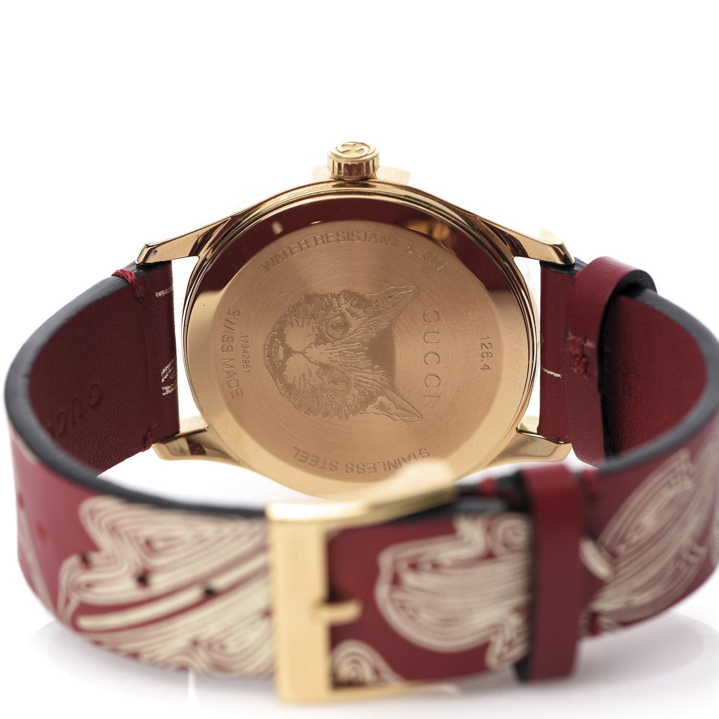 Stainless Steel Calfskin 38mm G-Timeless Butterfly Quartz Watch Red