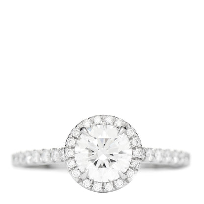 Tiffany Platinum Diamond .94ct Soleste Round Brilliant Engagement Ring 54 7 1 of 5