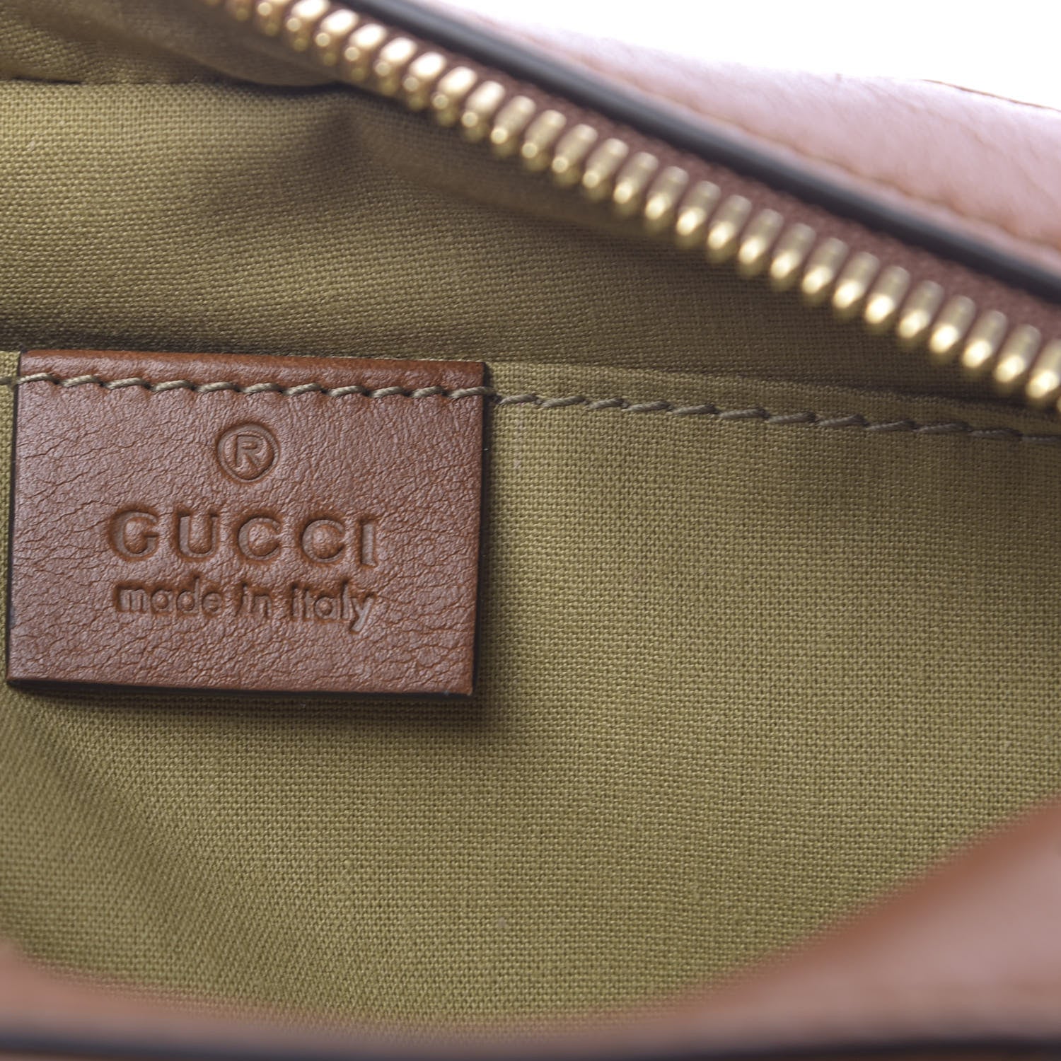 Gucci Vintage Canvas Web Shoulder Bag Sand Cuir 6 of 11