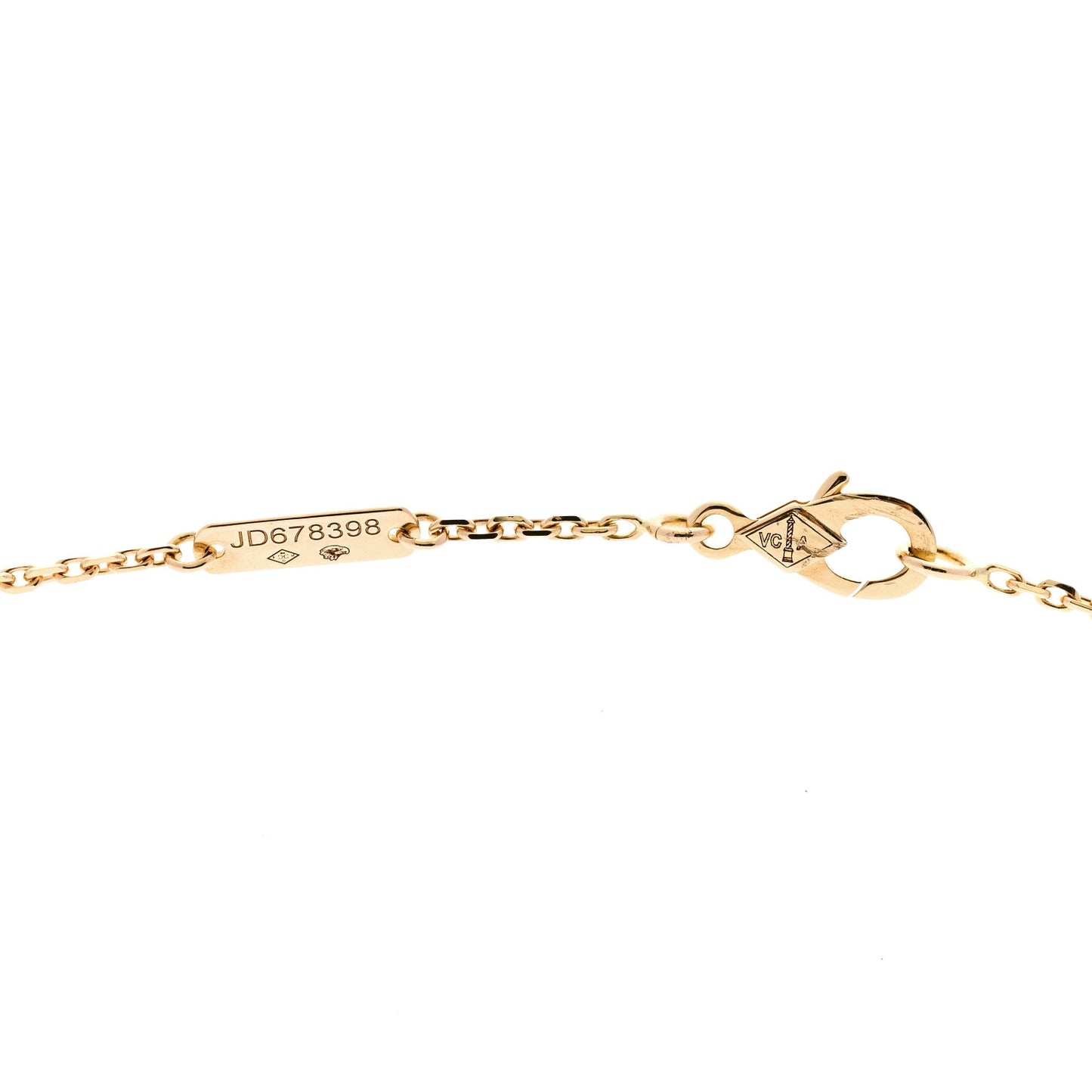 VAN CLEEF &amp; ARPELS 18K Yellow Gold Mother of Pearl Vintage Alhambra Pendant Necklace