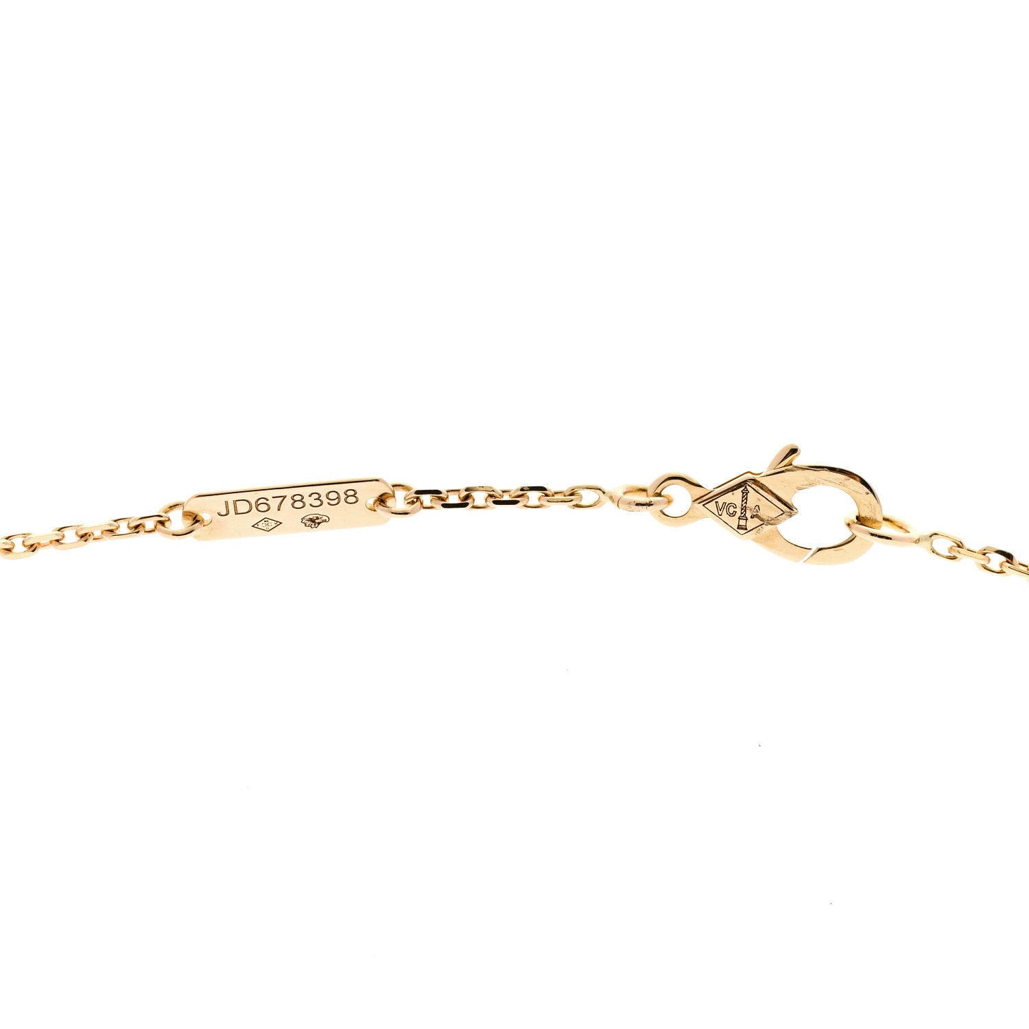 Van Cleef & Arpels VAN CLEEF &amp; ARPELS 18K Yellow Gold Mother of Pearl Vintage Alhambra Pendant Necklace 5 of 6