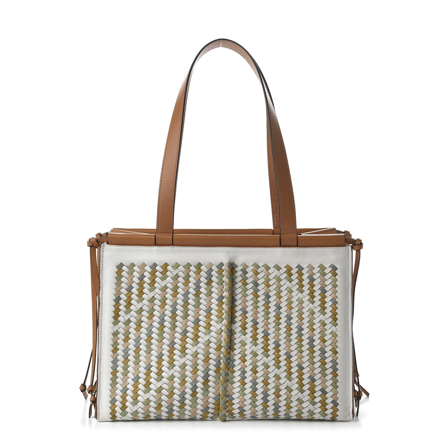 Loewe Calfskin Woven Small Cushion Tote Multicolor 1 of 9