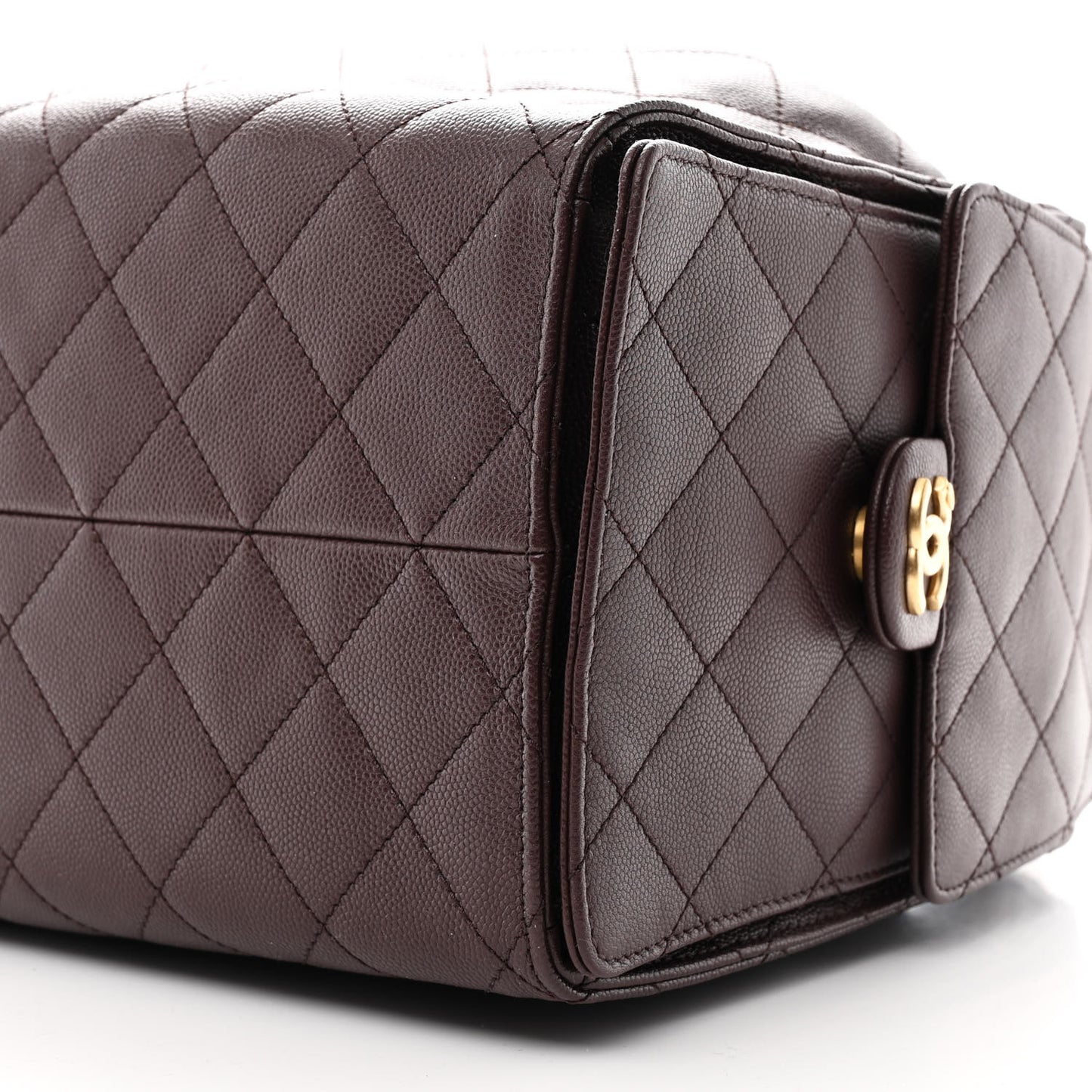 Caviar Quilted Medium Chanel 25 Handbag Dark Brown