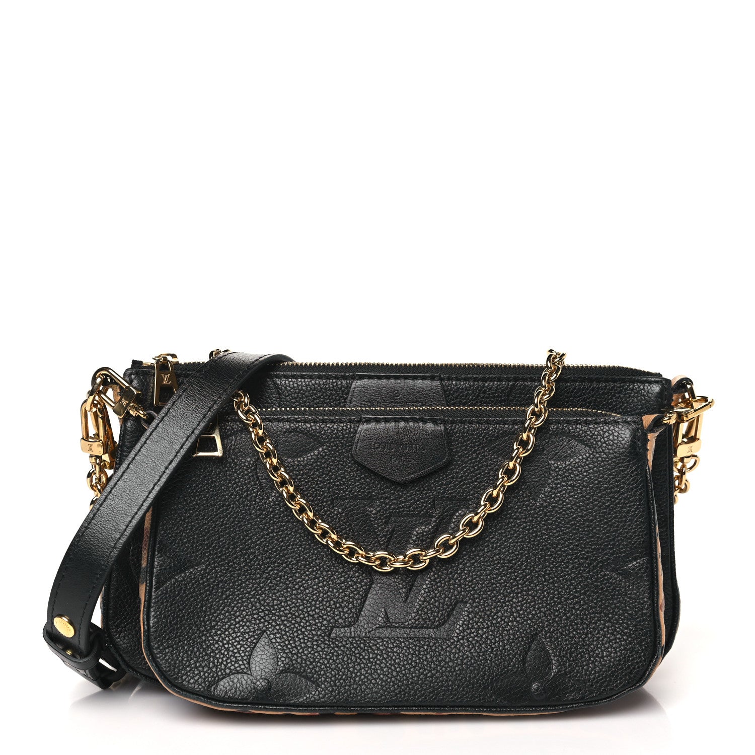 Louis Vuitton Empreinte Monogram Giant Wild At Heart Multi Pochette Accessories Black 1 of 10