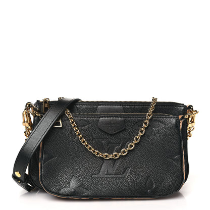 Louis Vuitton Empreinte Monogram Giant Wild At Heart Multi Pochette Accessories Black 1 of 10