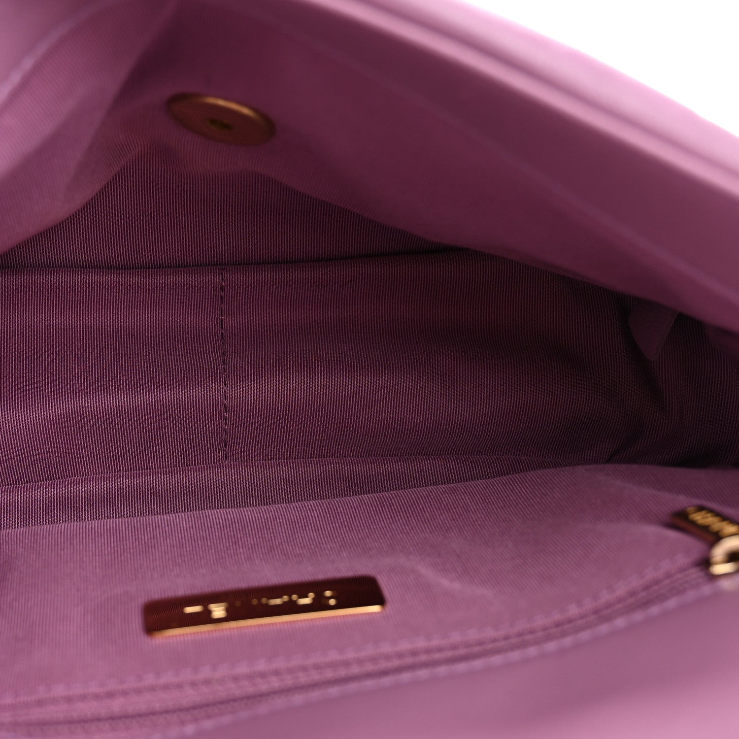 Chanel Goatskin Quilted Medium Chanel 19 Flap Purple 5 of 13